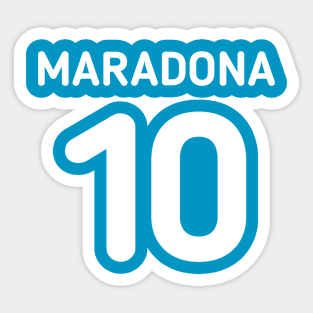 Maradona Number 10 Sticker